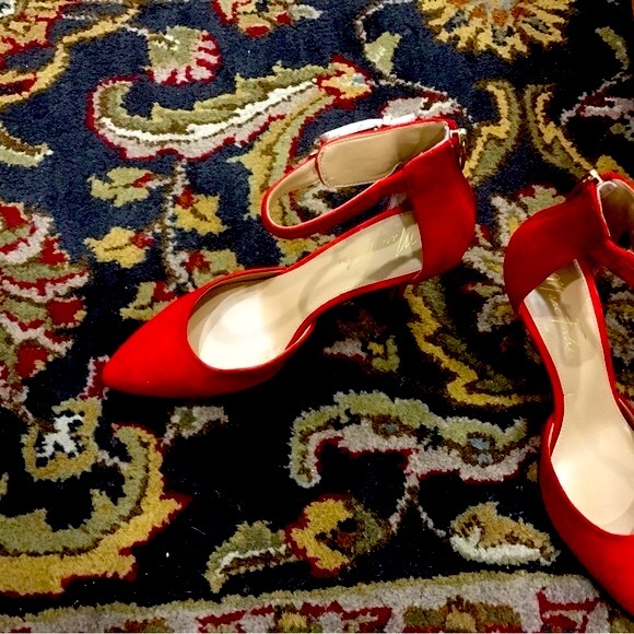 Mac Fischer red suede shoes size 8 - Picture 3 of 6